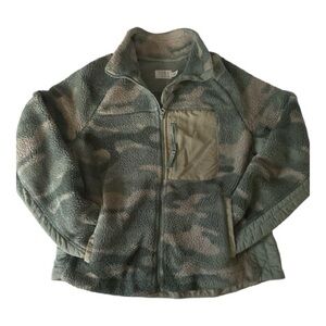 Time and Tru Green Camo Teddy Jacket